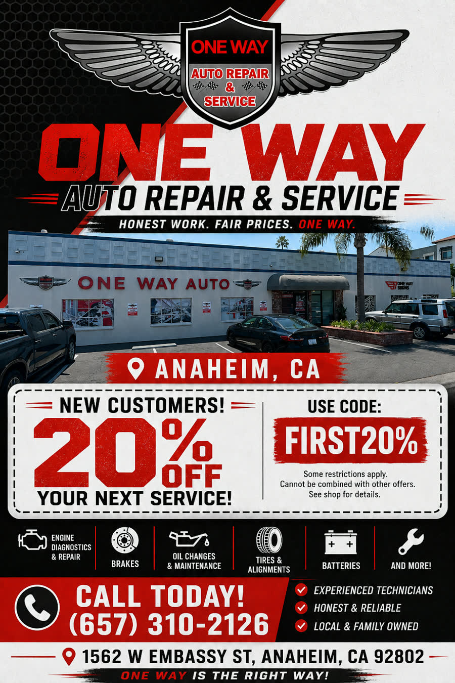 One Way Auto Repair & Service in Anaheim, California